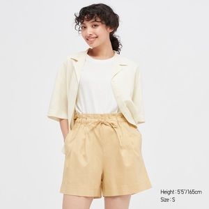 Uniqlo - Off White Linen-Blend Open Collar Short-Sleeve Shirt XXS